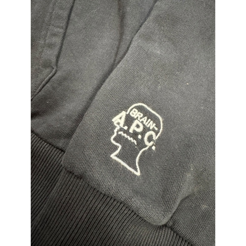 A.P.C. Brain Dead Hoodie Mens L Black Excellent Future Shock Graphic Sweatshirt - Picture 4 of 7